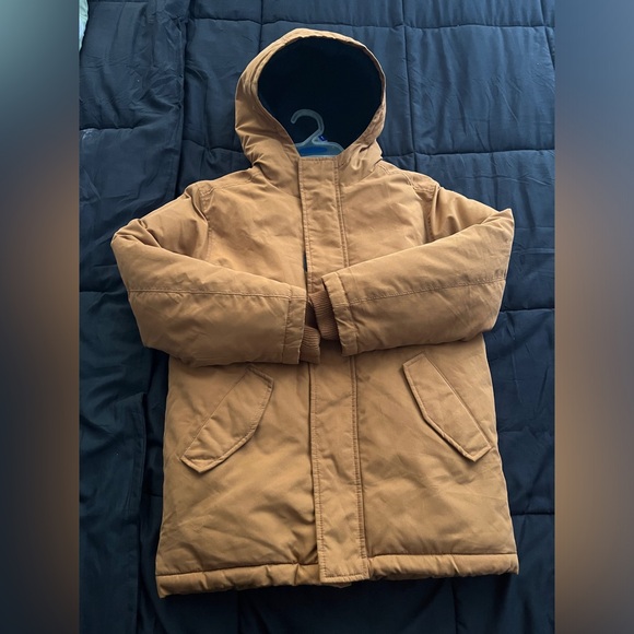 Old Navy Other - Old Navy Boy’s Brown Hooded Puffer Jacket